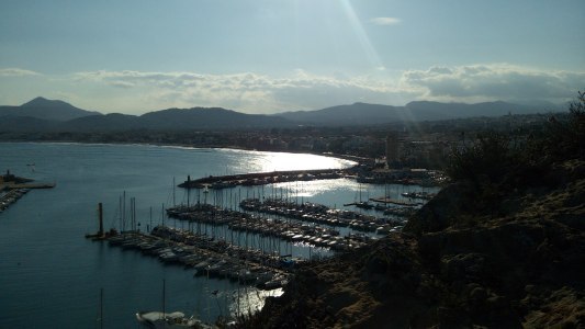 Harbor view from mountain (raw)