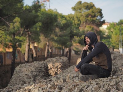 Unedited image of meditative portrait